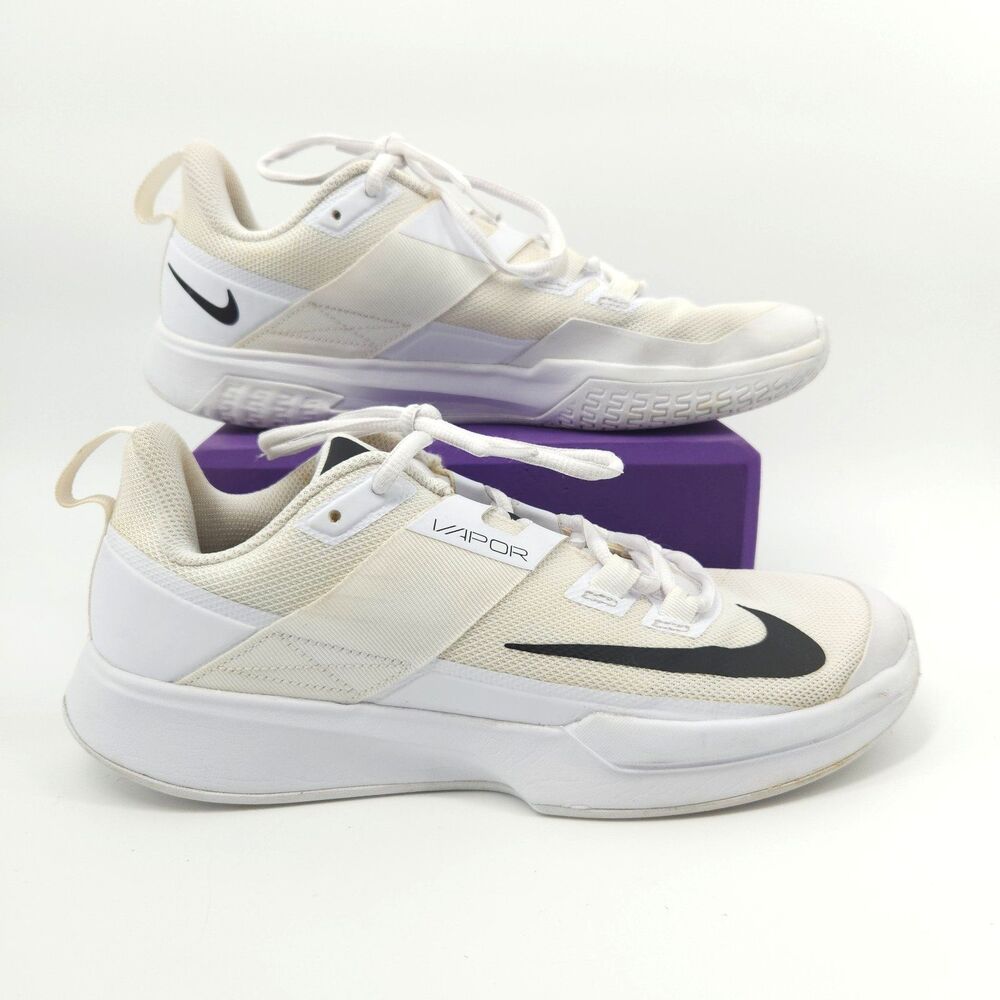 Nike Court Vapor Lite Shoes Men Size 8 White Black Tennis DC3432 125
